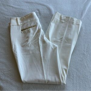 Alfani Women's Cream Trousers with Silver Accent